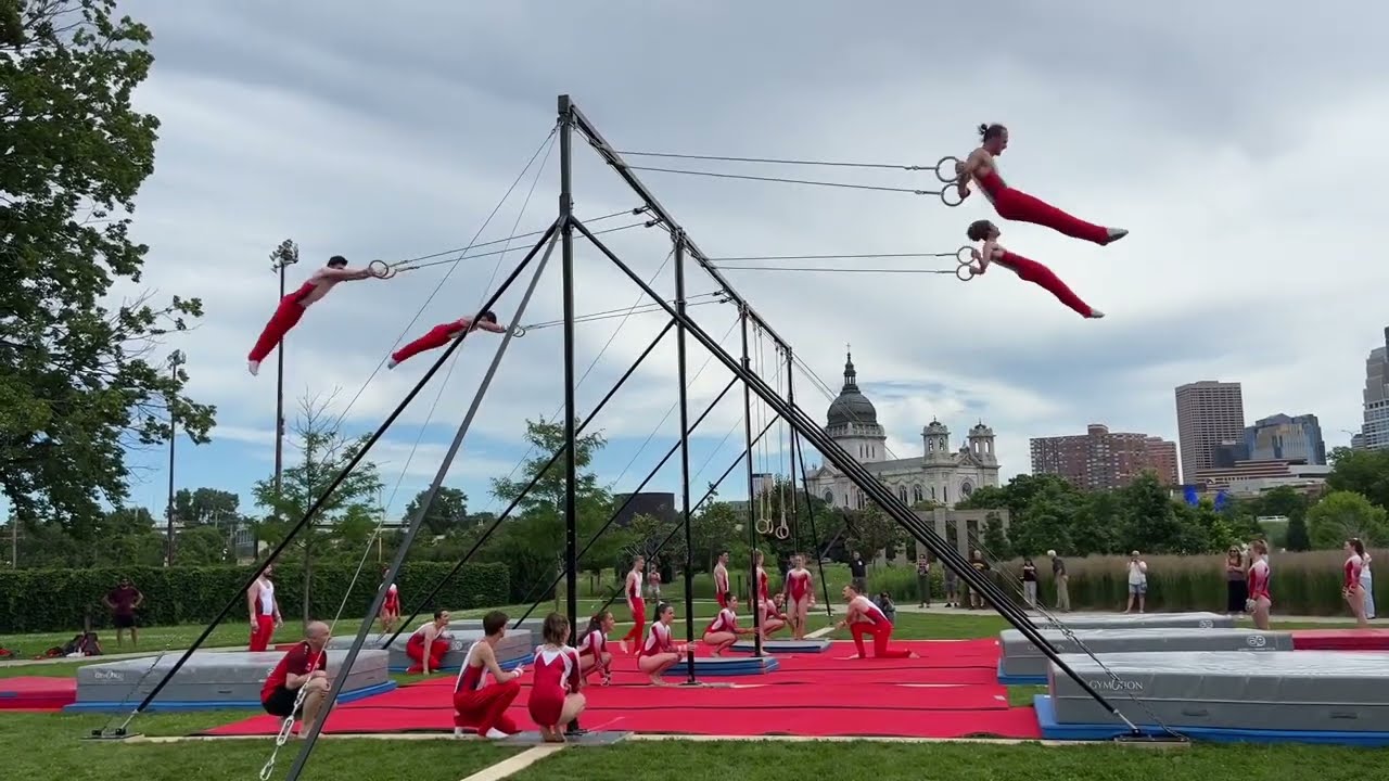 Swiss Swinging Rings performance - 2024 GyMNastics City USA & U.S. Gymnastics Olympic Trials