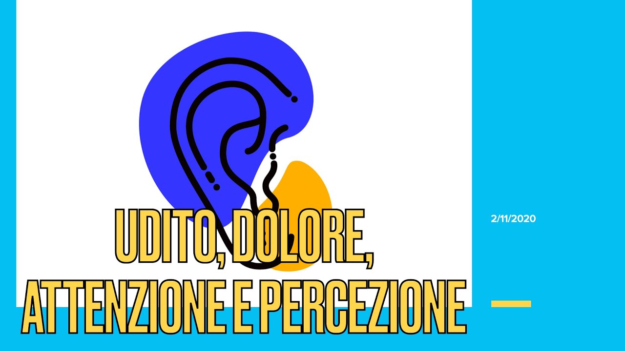 Psicologia Generale LM -LICUS- Lezione VI (2 novembre 2020) - Udito, dolore, attenzione, percezione