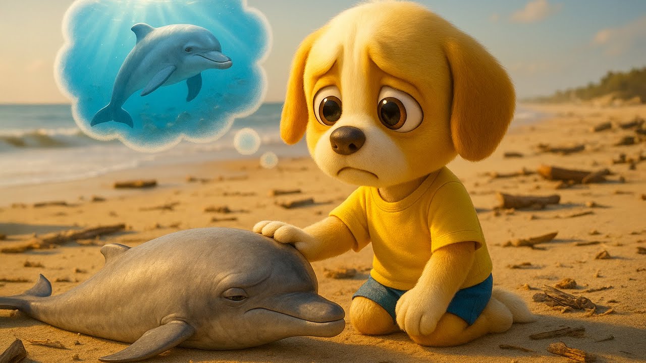⭐ Ginger – Baby Puppy: Saving a Stranded Dolphin 🌊💙 A Storm Rescue and Magical Sea Finale 🐬✨