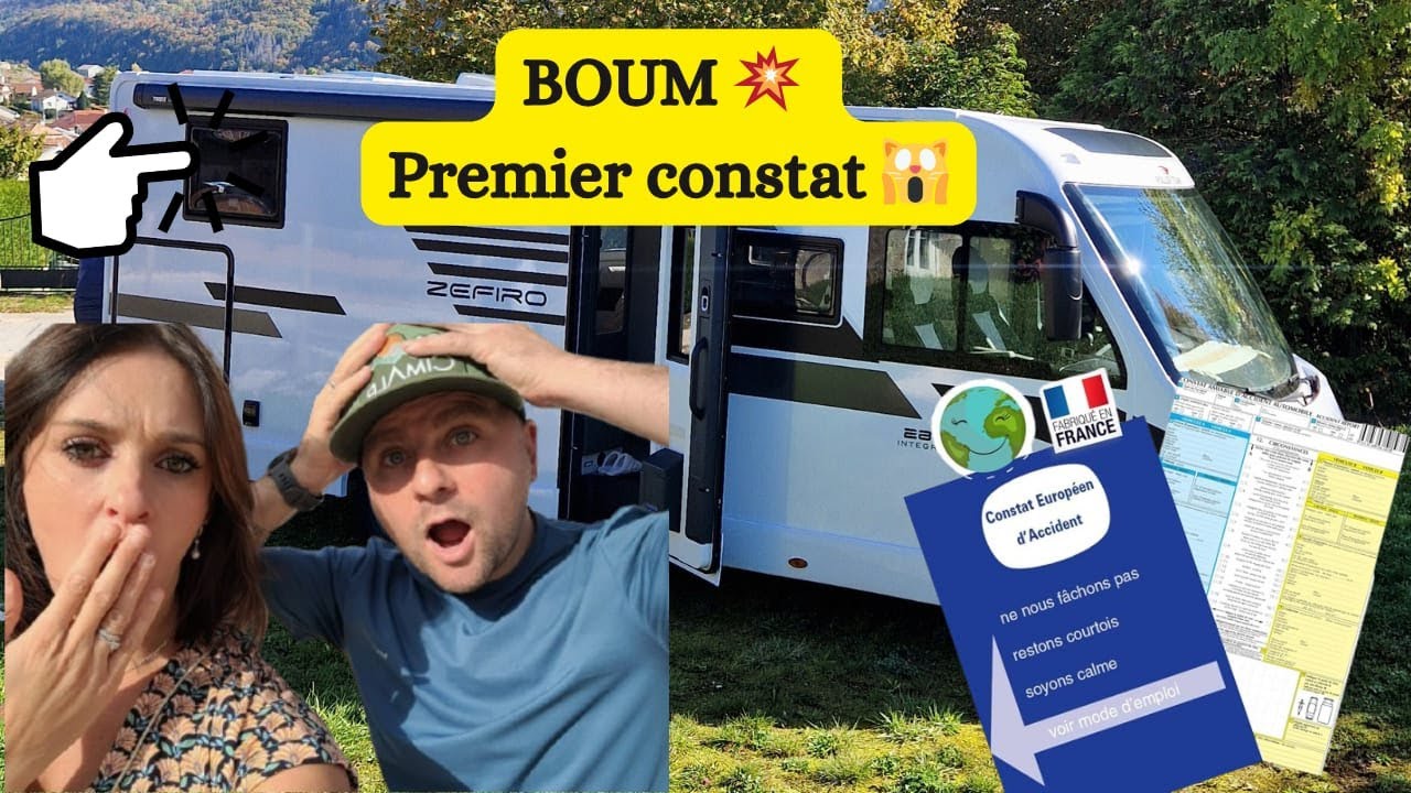 Un accrochage, un constat..et la vie continue dans notre maison sur roues 🚐#enfants #nomade #voyage