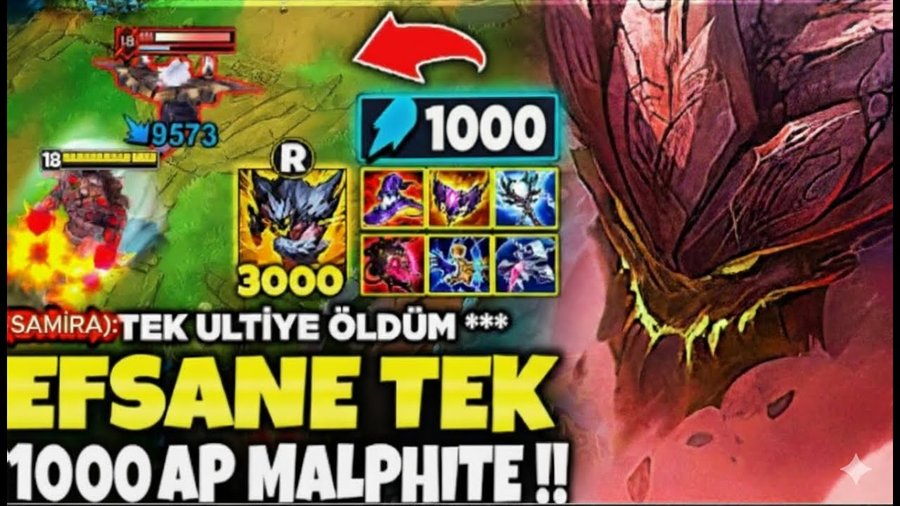 1050 AP MALPHİTE !! ULTİ YİYEN HAYATINI KAYBEDİYOR !! MALPHİTE ORMAN !!