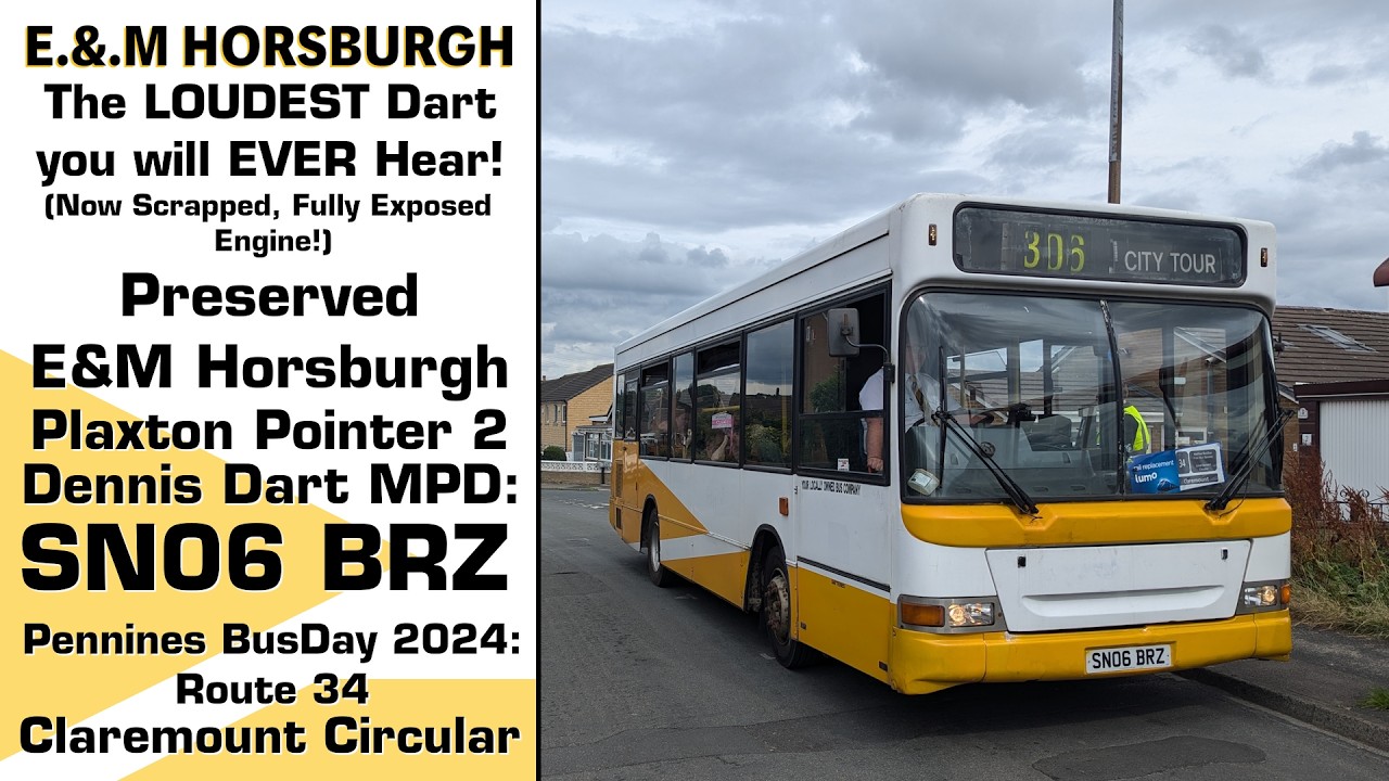 (INSANELY Loud, Now Scrapped) Preserved E&M Horsburgh Plaxton Pointer 2 Dennis Dart MPD: SN06 BRZ