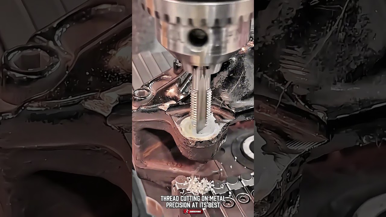 Technique for making threads in metal using good tools #Toolholder