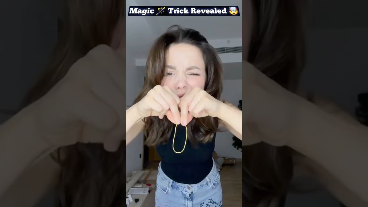Rubber band magic trick amazing #shortsyoutube #viralyoutube
