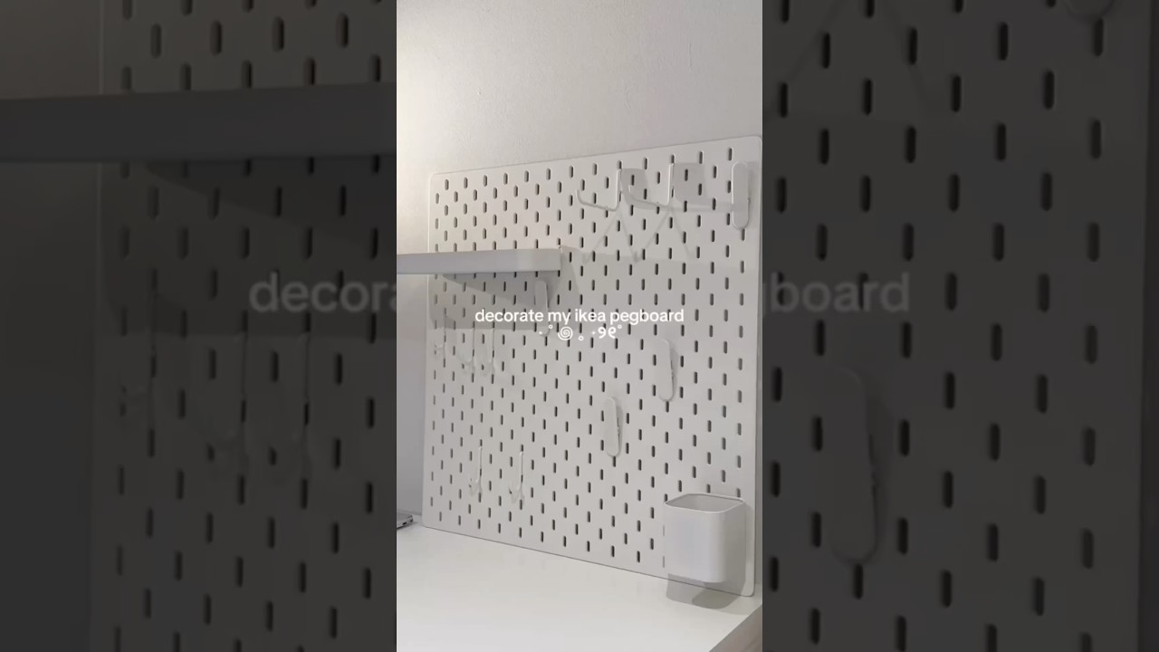 Set up my ikea pegboard with me ♡ #ikea #pegboard #desk #deskinspo #room #roomdecor