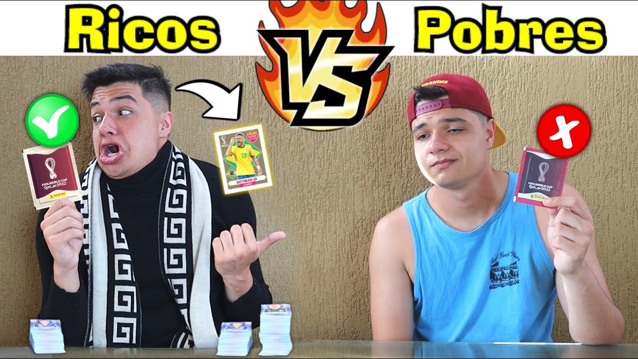 RICOS VS POBRES NÃO ESCOLHA O PACOTINHO DA COPA ERRADO #27 (ABRINDO FIGURINHAS LEGENDS)