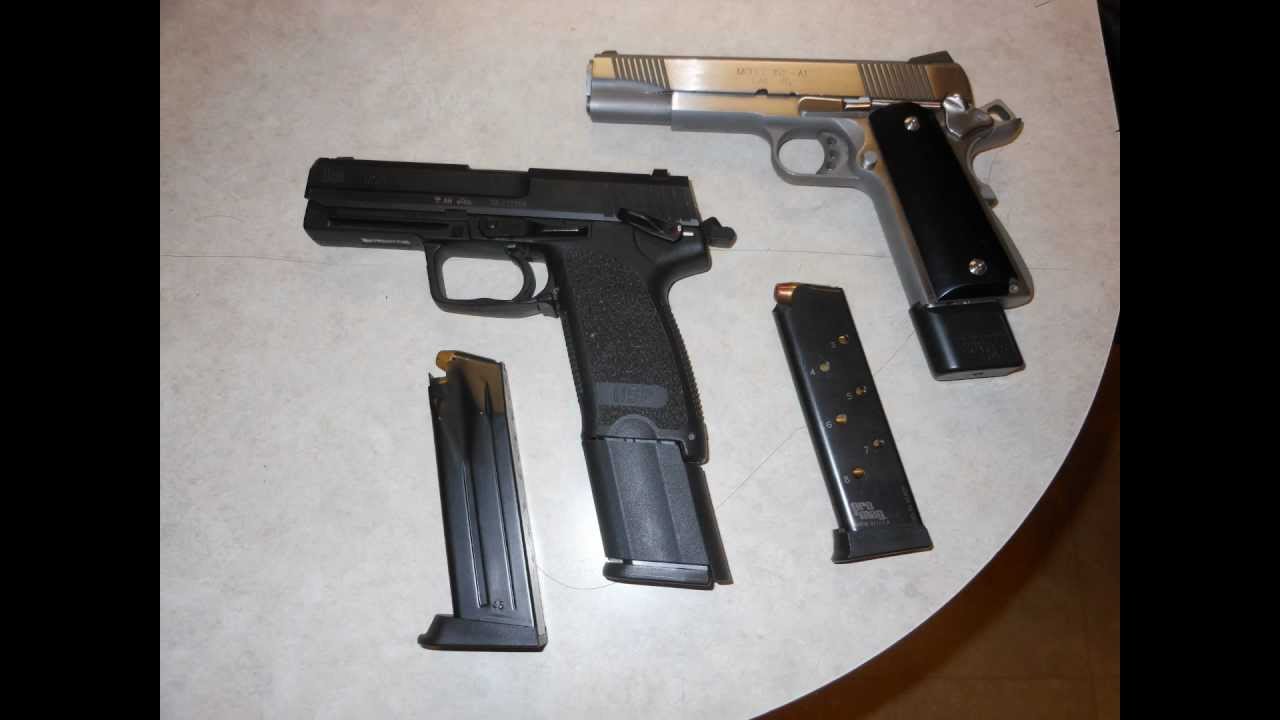 1911 Pistol 45 vs H&K USP 45 Comparison