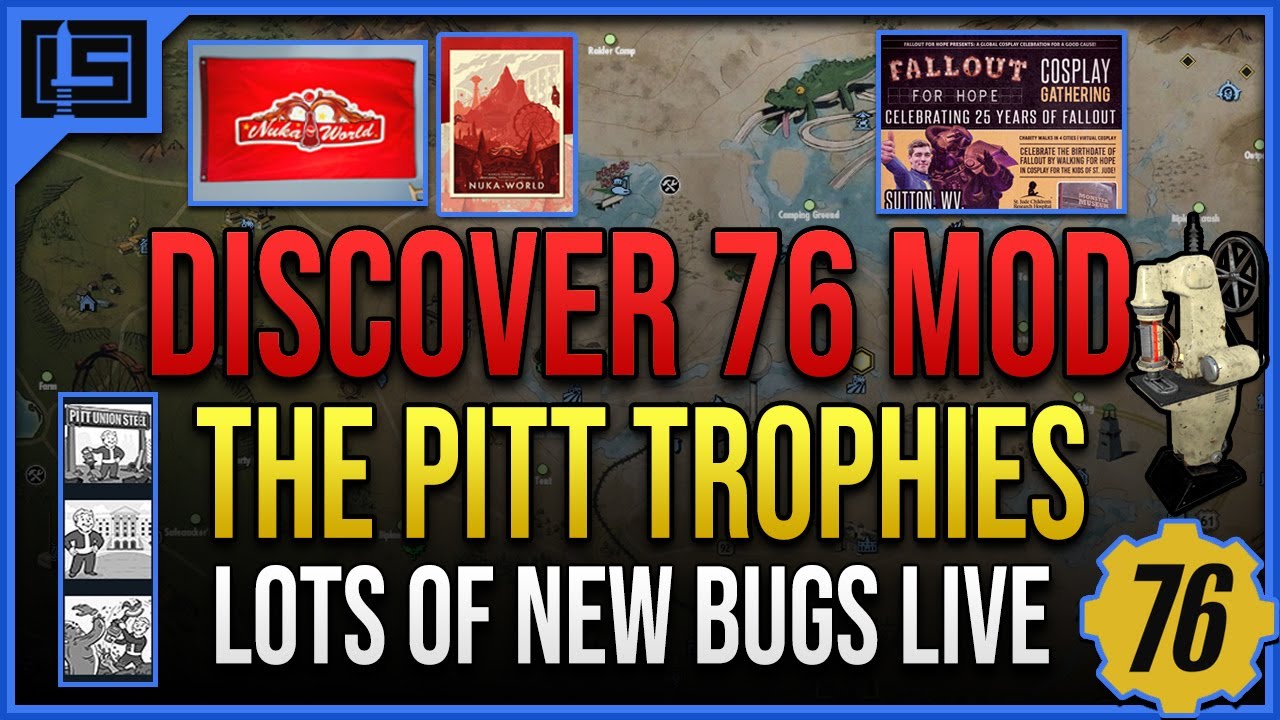 Откройте для себя Fallout 76! Трофеи Питта, вечеринка косплея по Fallout, товары по Fallout, новы...