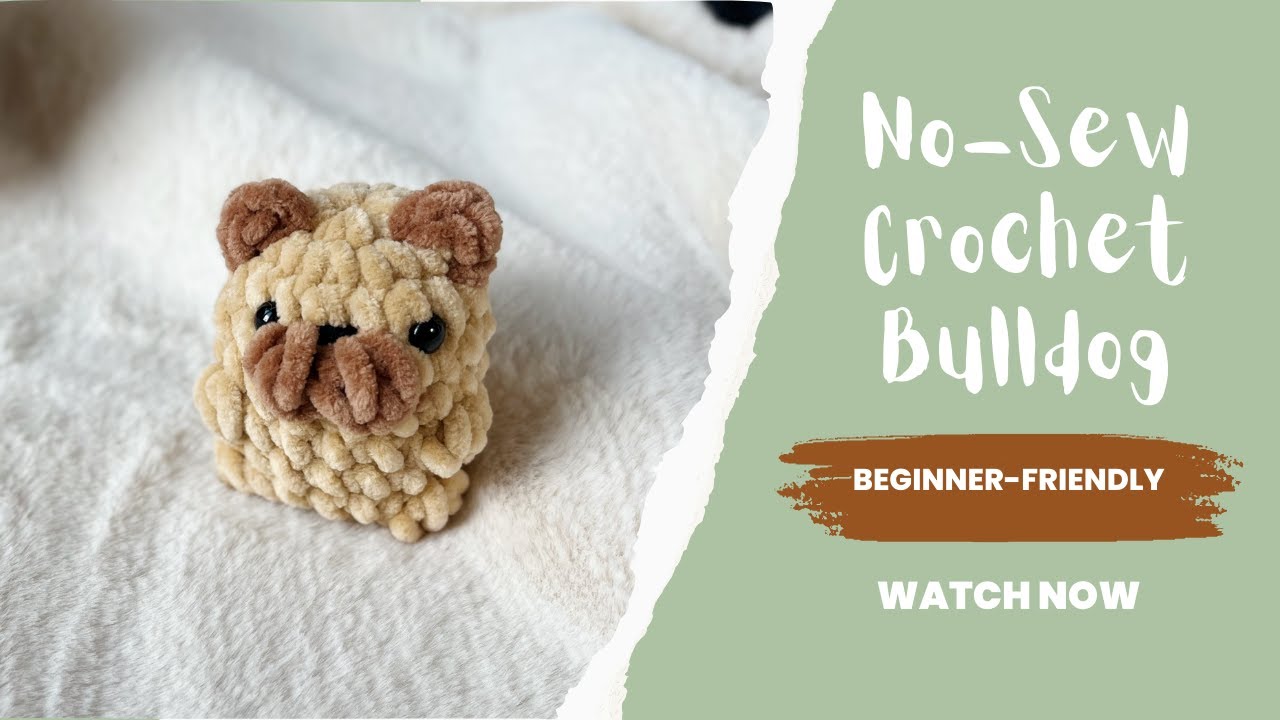 No-Sew Crochet Bulldog Amigurumi 🐶 | Phone Charm & Keychain DIY