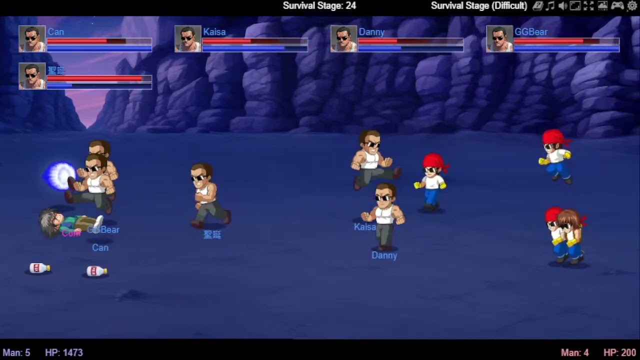 【小朋友齊打交重製板LF2R】最強生存團－肌肉嘉年華-60關