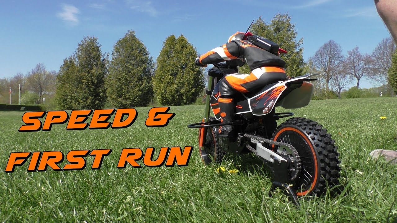 Speed & First Run: Reely Brushless Dirt Bike 1/4 | German