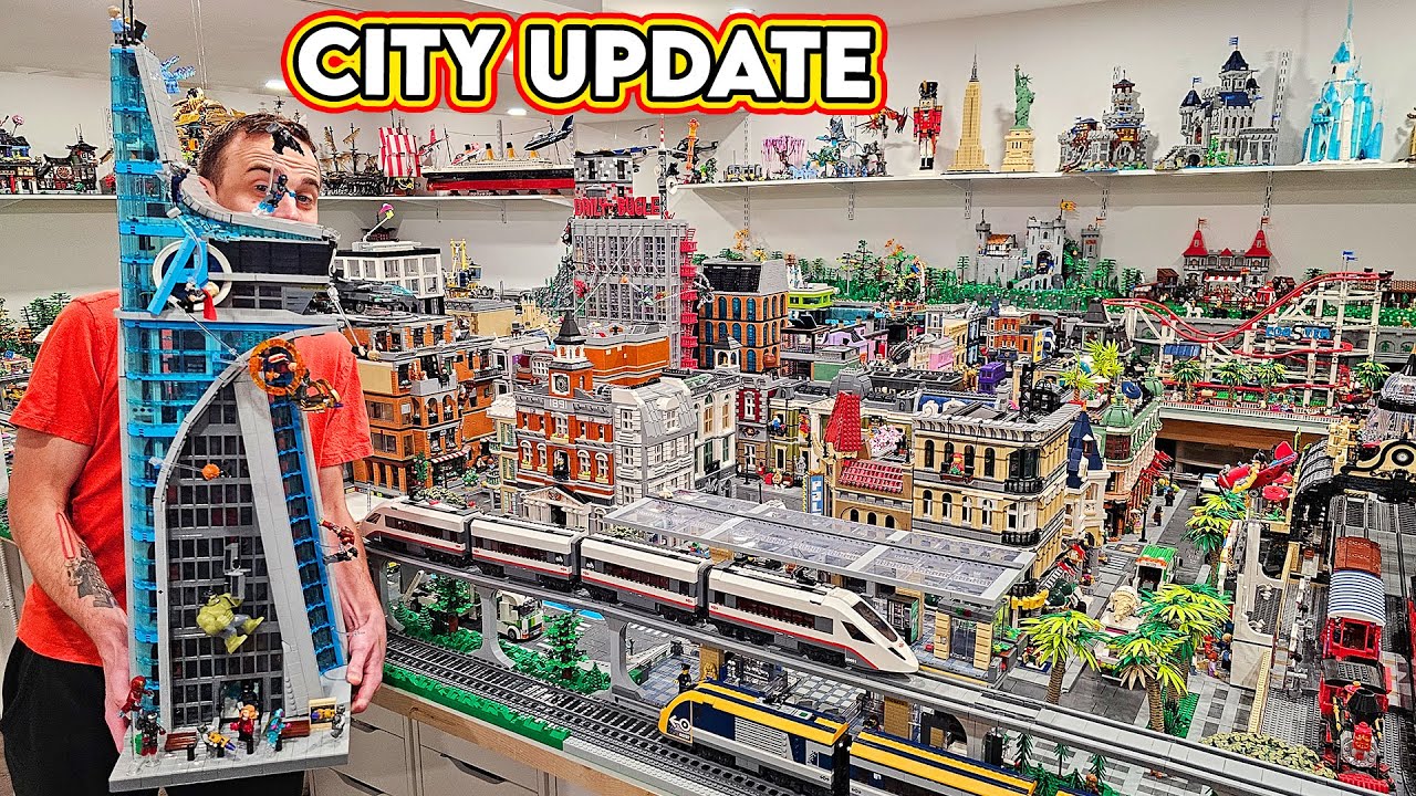 LEGO City Update Placing the AVENGERS TOWER!