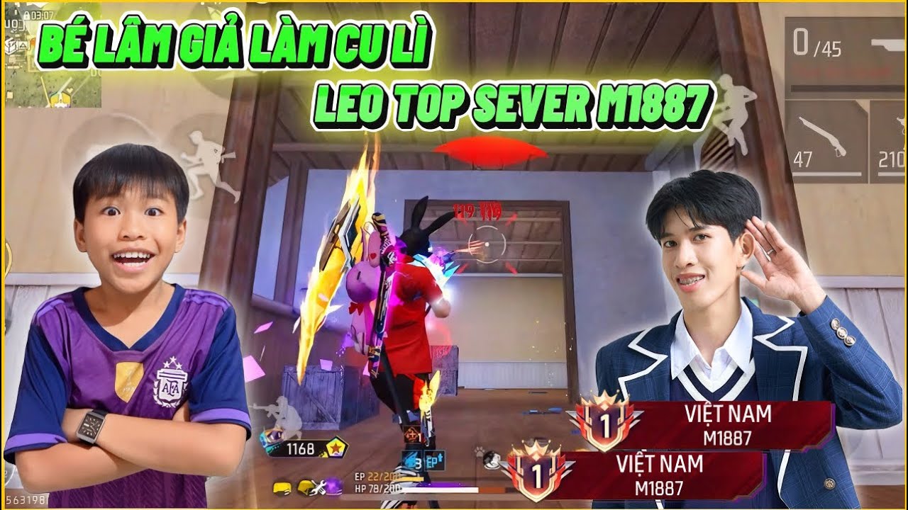 Bé Lâm Thử Giả Làm Cu Lì Leo Top Sever M1887, Cái Kết Bị Cả Map Săn ???