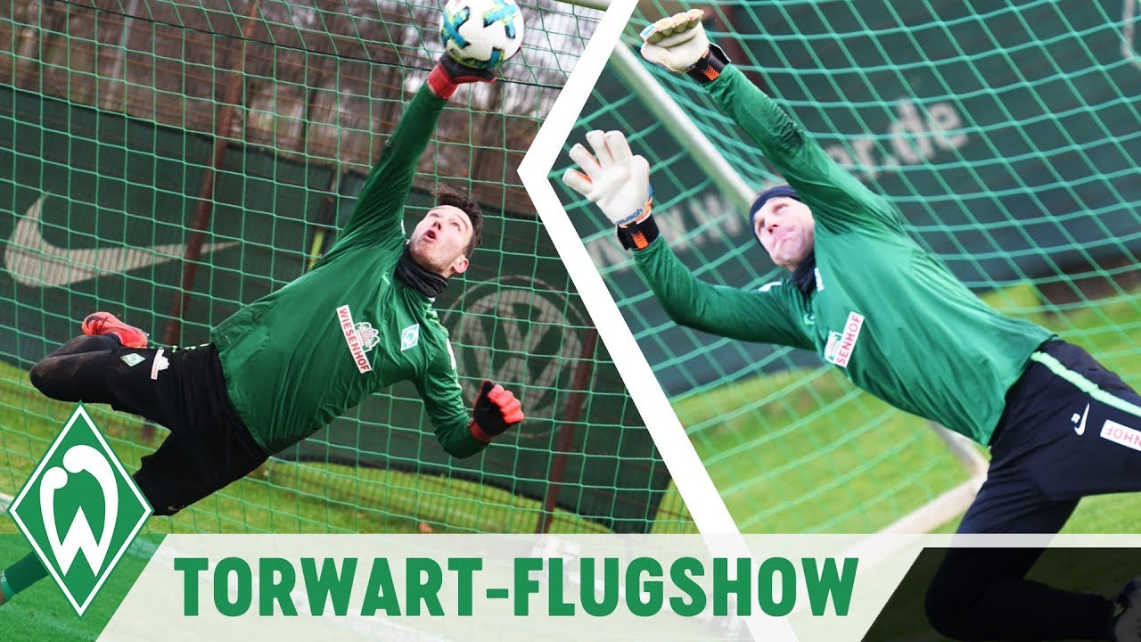 Flugshow mit Jiri Pavlenka, Jaroslav Drobny & Eric Oelschl&auml;gel | SV Werder Bremen