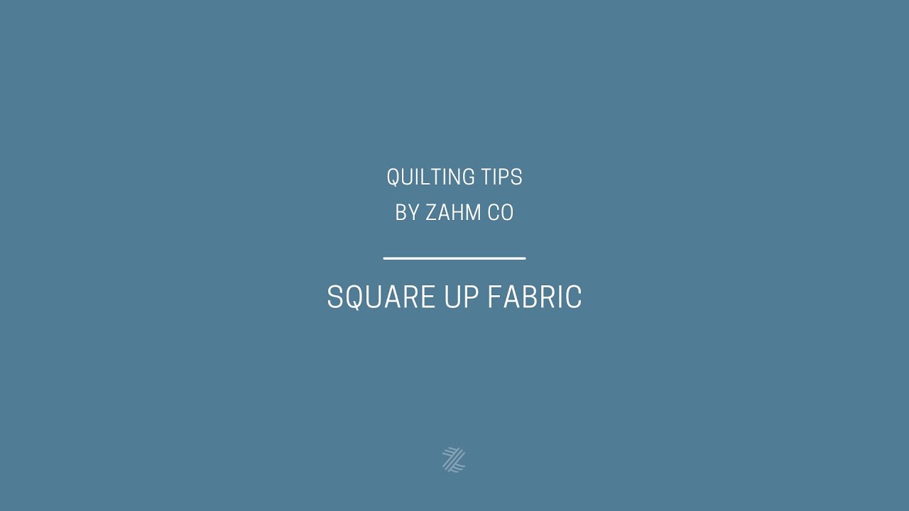 How To Square Up Fabric