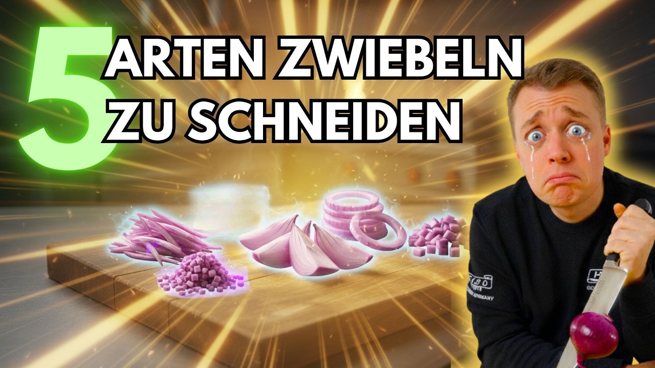 Zwiebeln schneiden wie ein Profi: 5 Techniken & der ultimative Wurzel-Trick