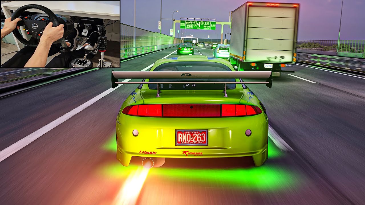 655HP Mitsubishi Eclipse Fast & Furious - Assetto Corsa | Thrustmaster T300 Gameplay