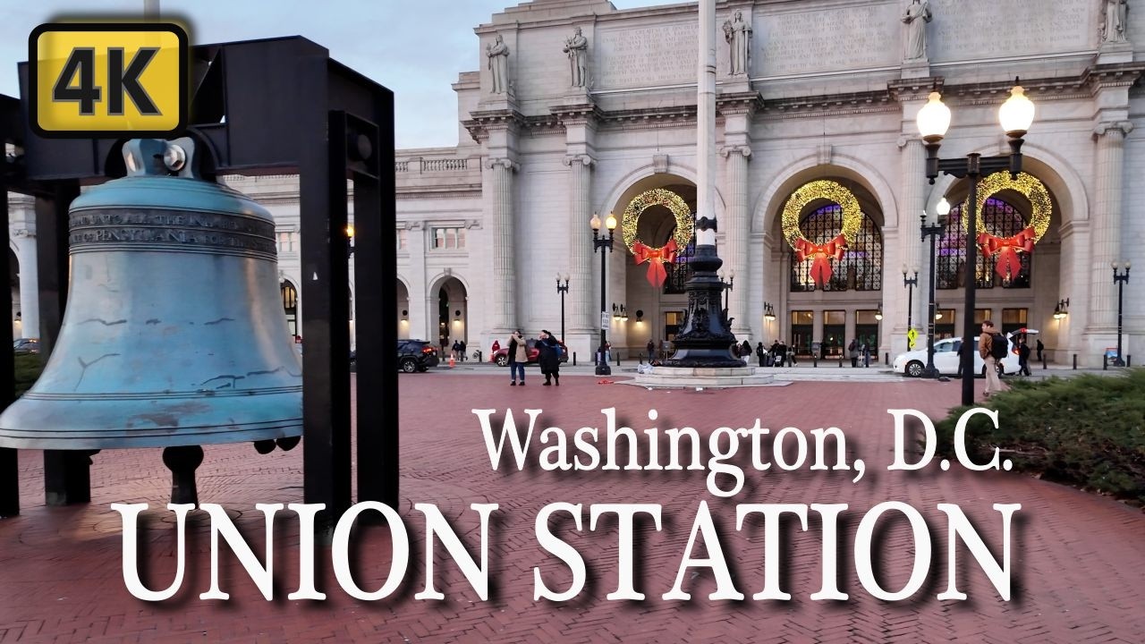 🇺🇸 Full Tour: Washington, D.C. Union Station at Christmas | Holiday Decorations & Historic Lights🎄✨