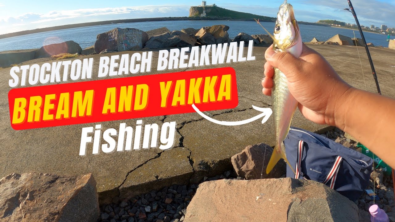 Stockton Beach  Breakwall Bream and Yakka Fishing