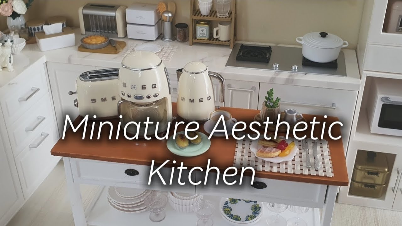 Miniature Aesthetic Kitchen| Featuring Miniature SMEG and Moomin accessories #smeg #miniature #tiny