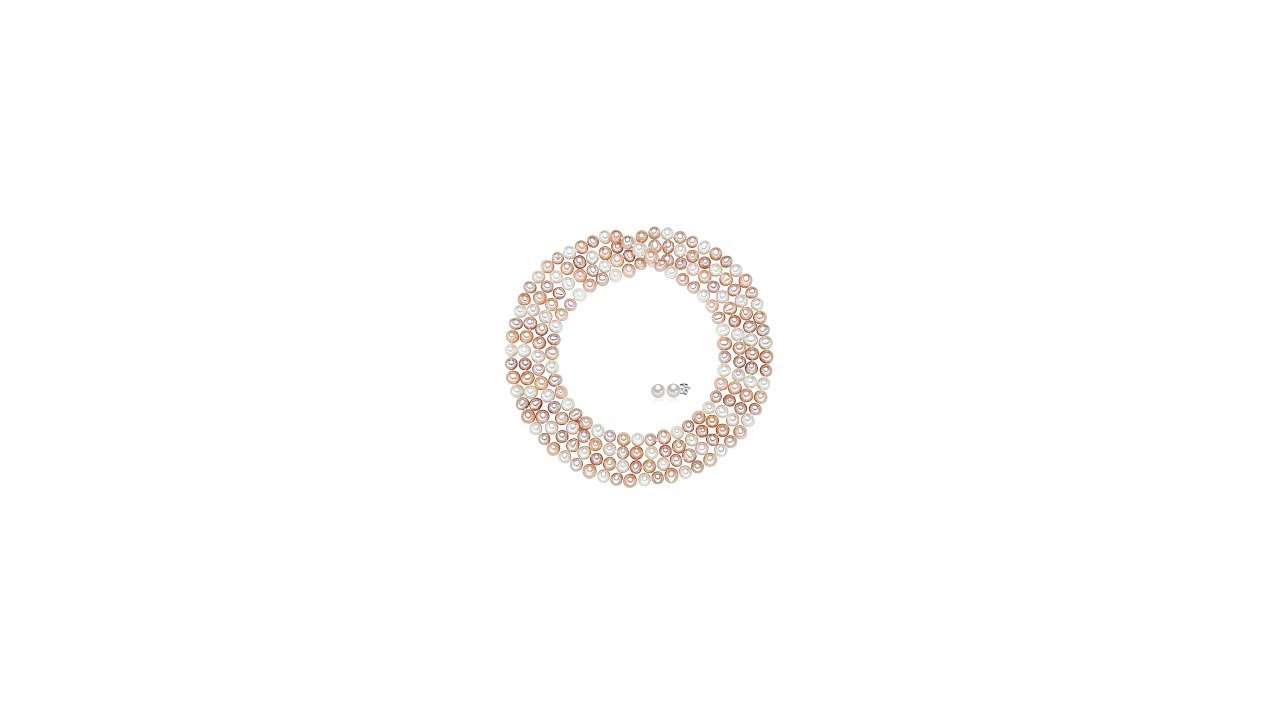 Set Valero Pearls Trio Chic cercei, colier 120 cm @ SimplyChic.ro