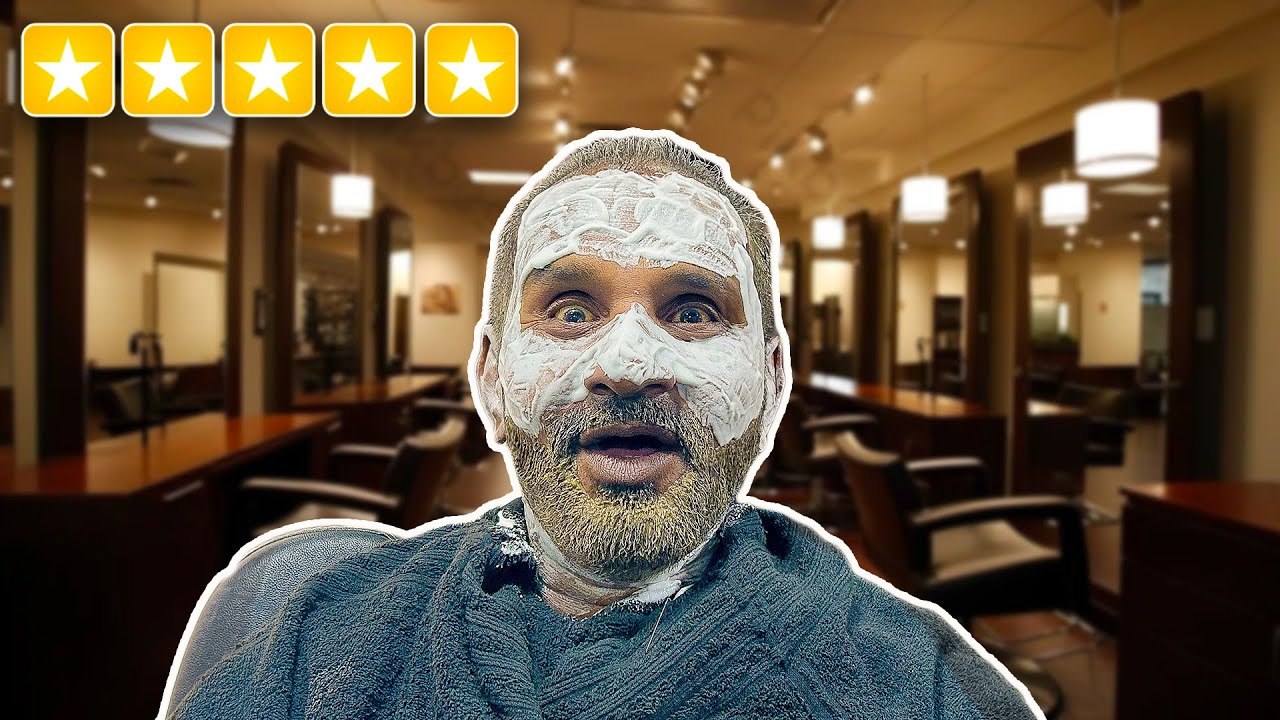 He has Never Been to A Fancy Salon Before!