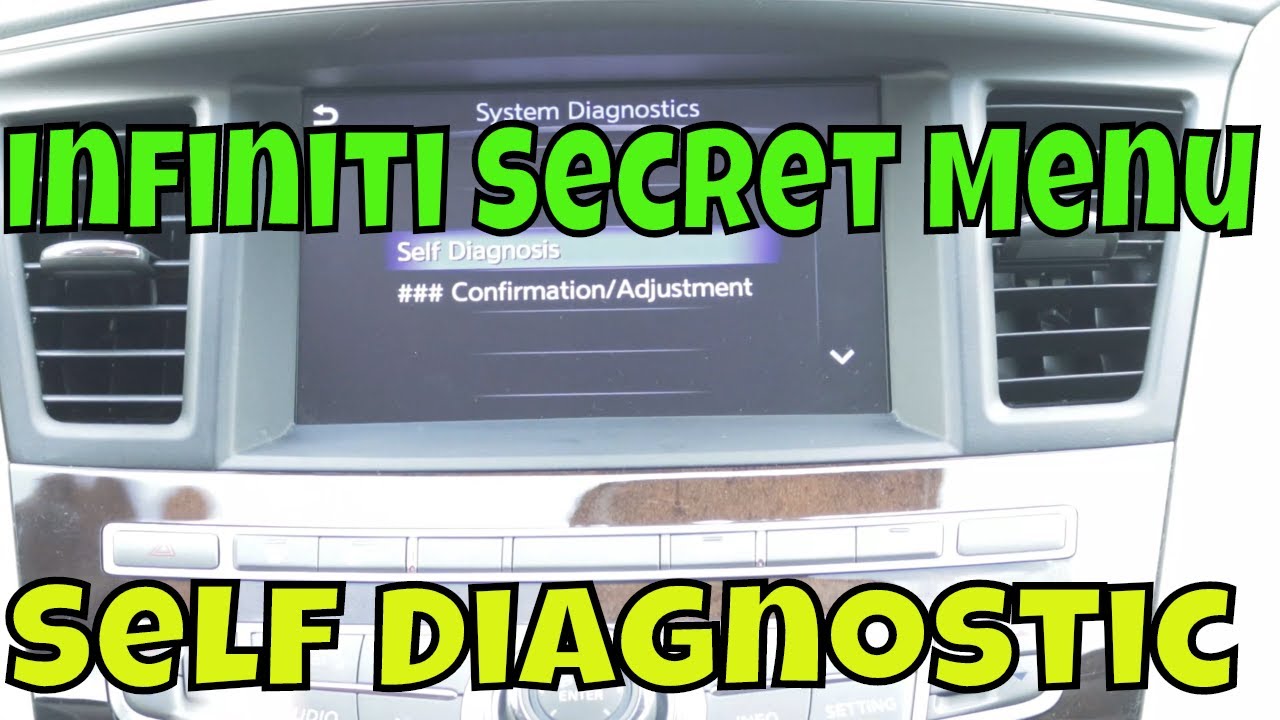 Система меню самодиагностики Infiniti Secret