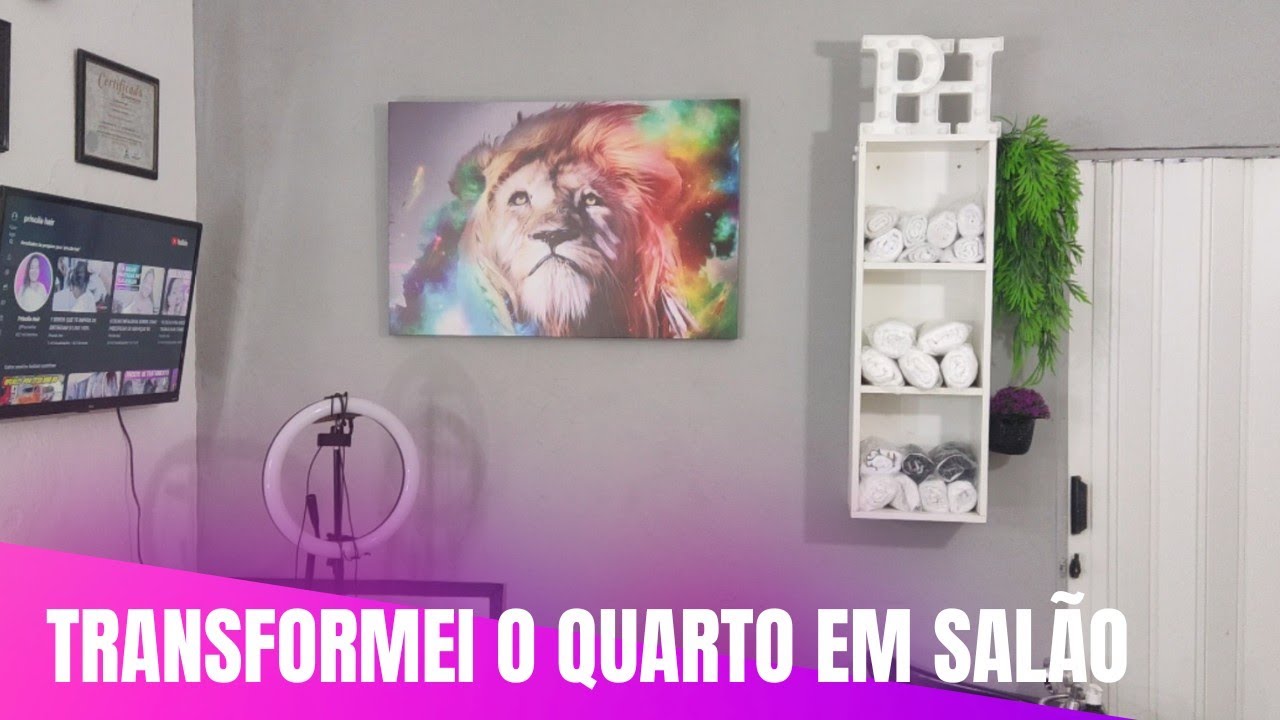 COMO TRANSFORMAR UM QUARTO EM UM SALÃO DE BELEZA? MUDEI TUDO NO SALÃO/ VLOG