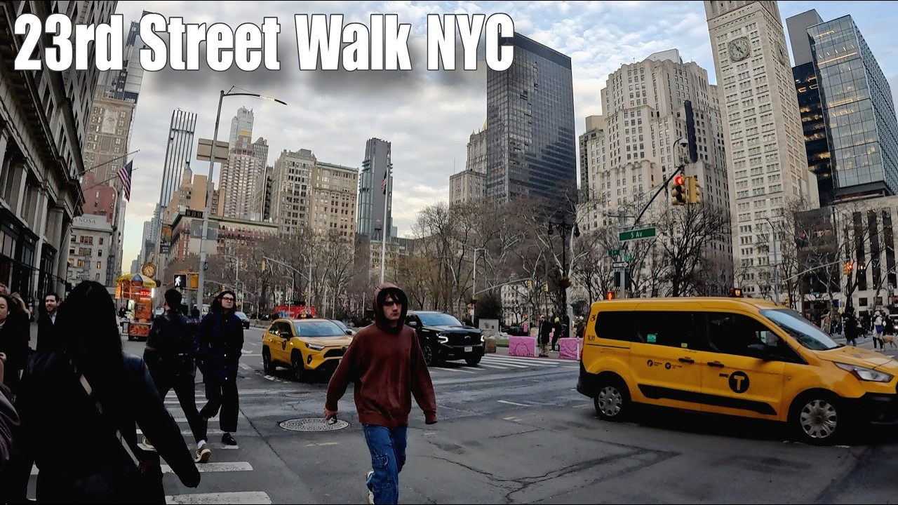 NYC Walk: Flatiron Building to Madison Square Park | Street Jazz on 23rd Street (March 4, 2026)