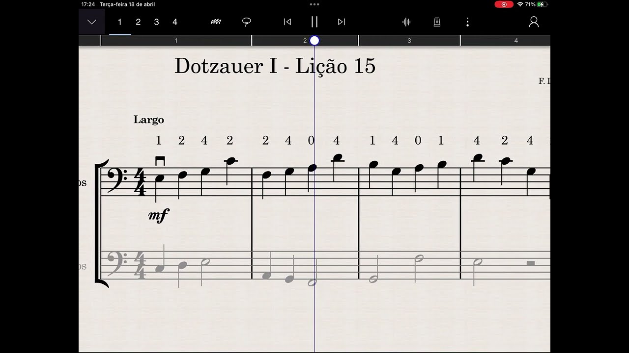 Li&ccedil;&atilde;o 15 - Dotzauer I - Cello 1