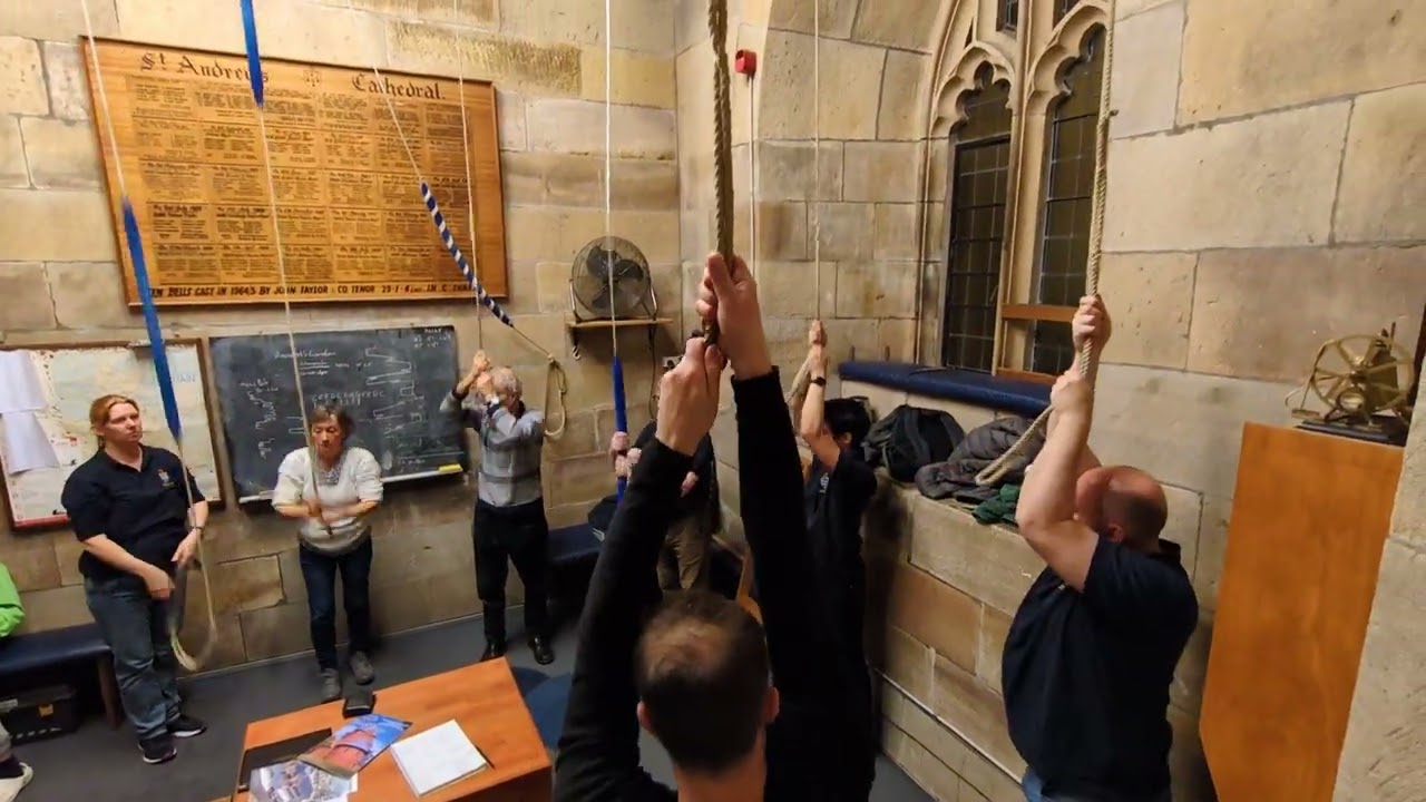 Ringing at St Andrews Cathedral Sydney. 3 leads of Bristol Surprise Major on the back 8