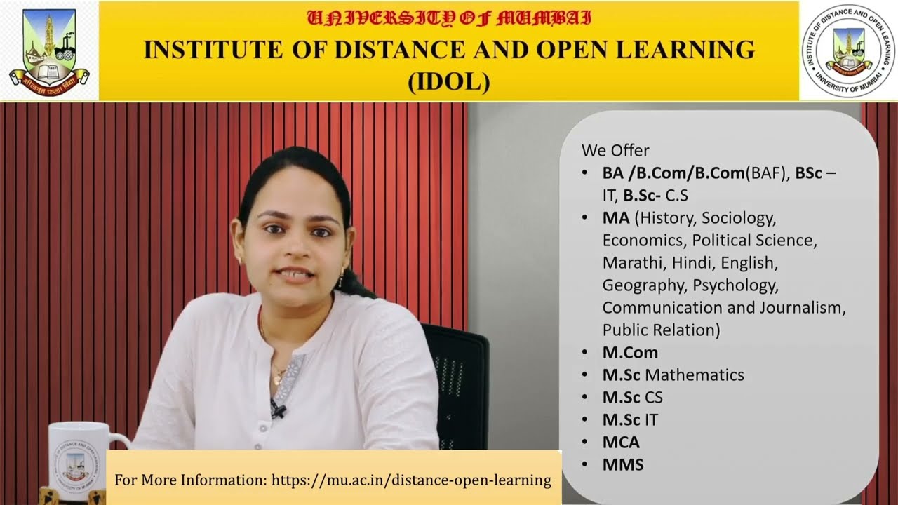 Admission Open- Institute of Distance and Open Learning (IDOL), University of Mumbai.