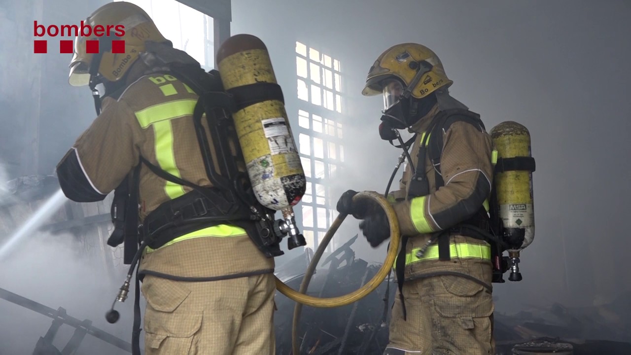 Foc d'indústria a Sabadell