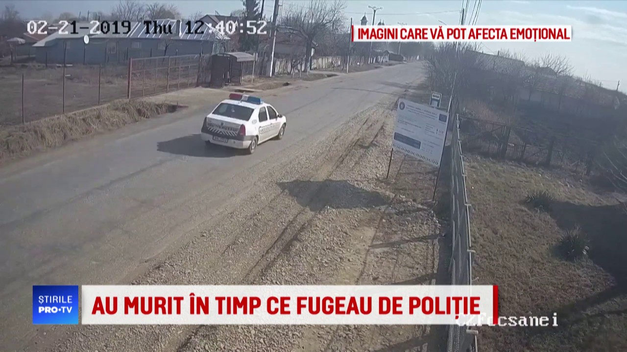Accidentul în care au murit doi tineri din Buzău, care fugeau de poliție, a fost filmat