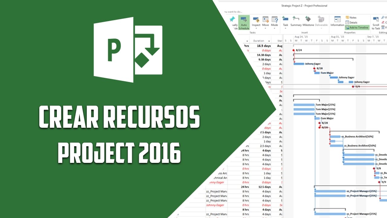 Project 2016 –  Crear recursos - Video 12