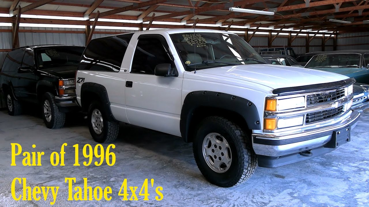 Pair of 1996 Chevy Tahoe 4x4's at Country Classic Cars