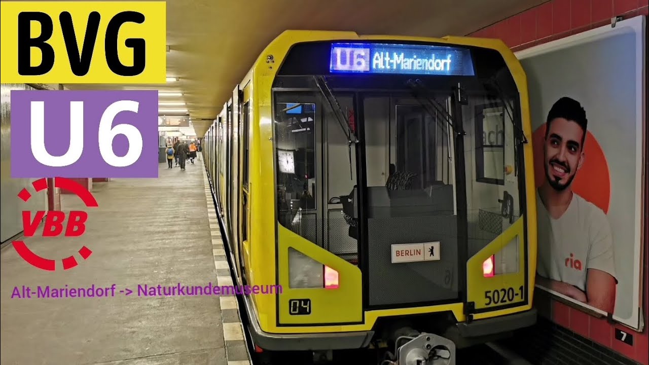 U-Bahn Berlin Mitfahrt im H97 (5020-1) von Mariendorf nach Wedding
