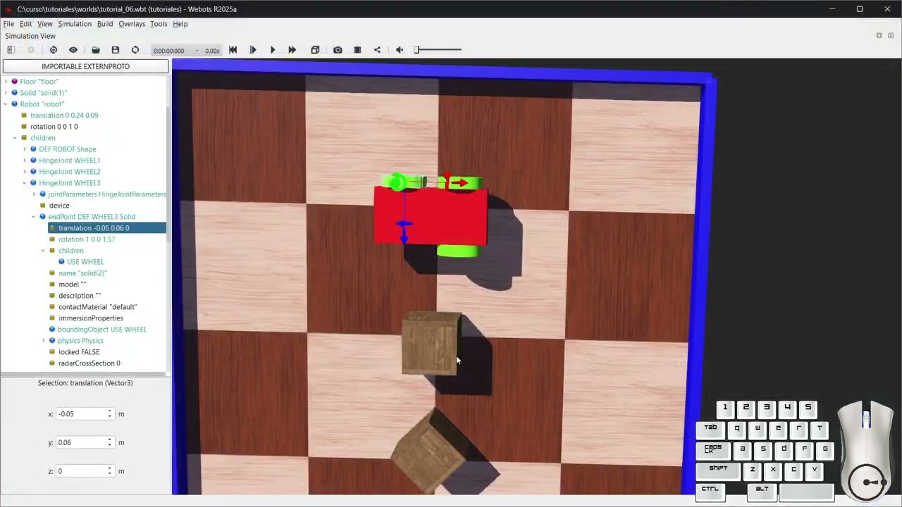 Webots | Tutorial 6 | Robot de 4 ruedas