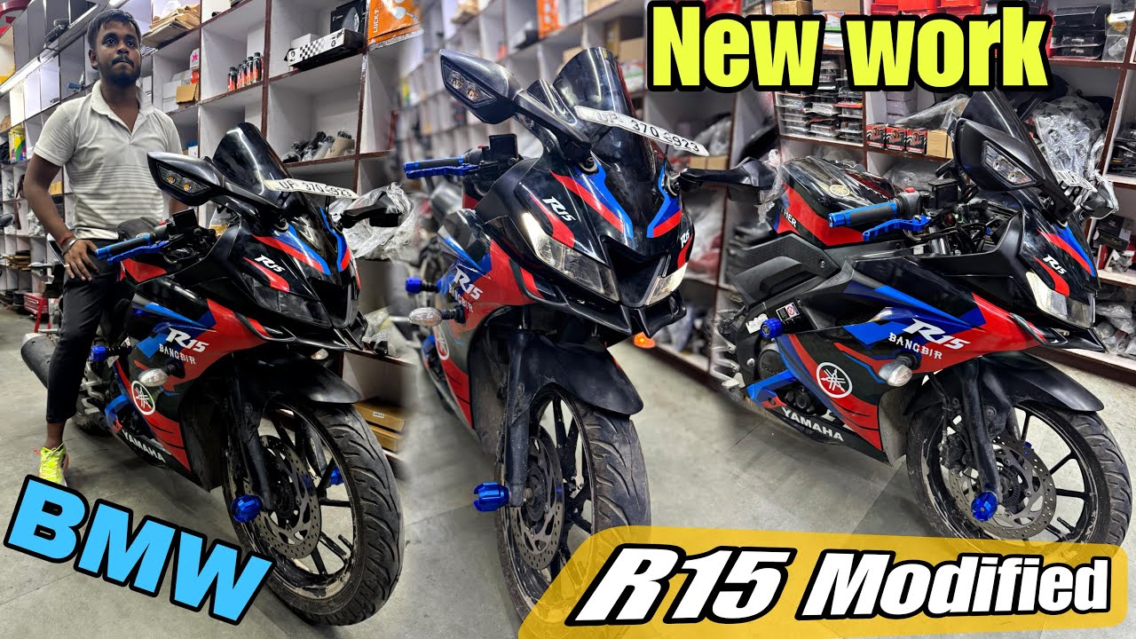 Yamaha R15 bmw graphics | R15 v4 Exhaust sound | R15 v3 Modification