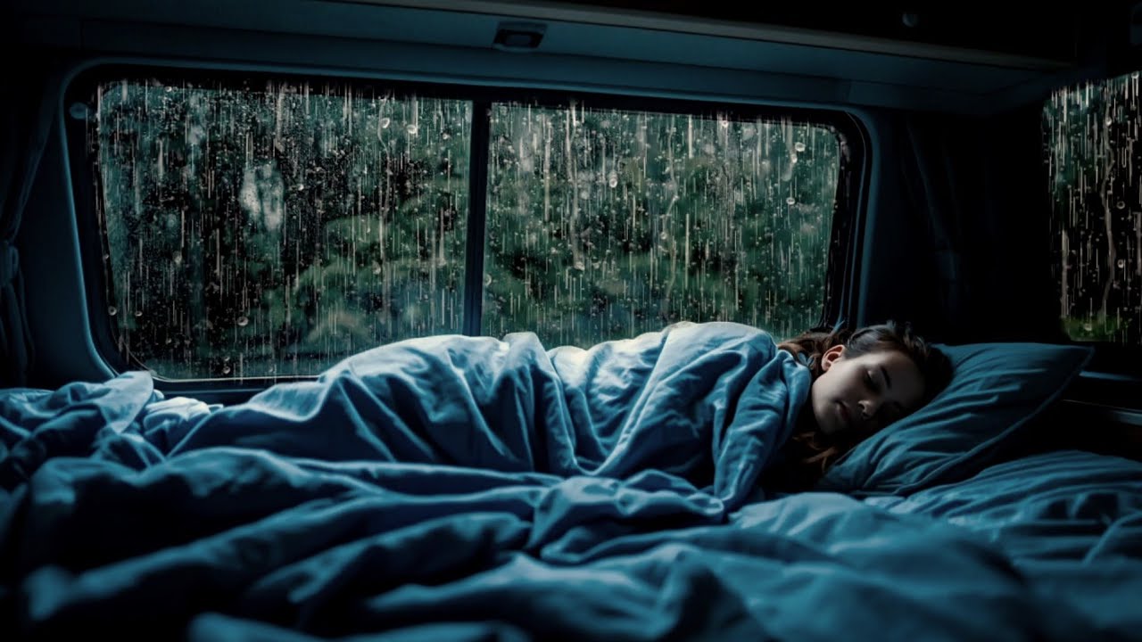 Peaceful Sleep Inside a Rainy Cabin | Night Rain ASMR