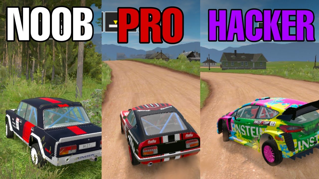 CAR X RALLY - NOOB vs PRO vs HACKER