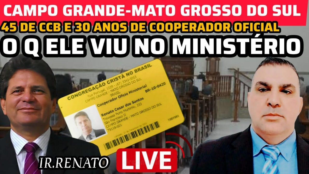 CCB- LIVE TERÇA AS 12:00 IR RENATO 45 ANOS DE CCB, 30 ANOS COMO COOPERADOR.#ccb #ccboficial