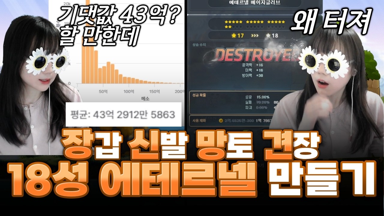 메이플 장신망견 에테르넬 18성 만들기