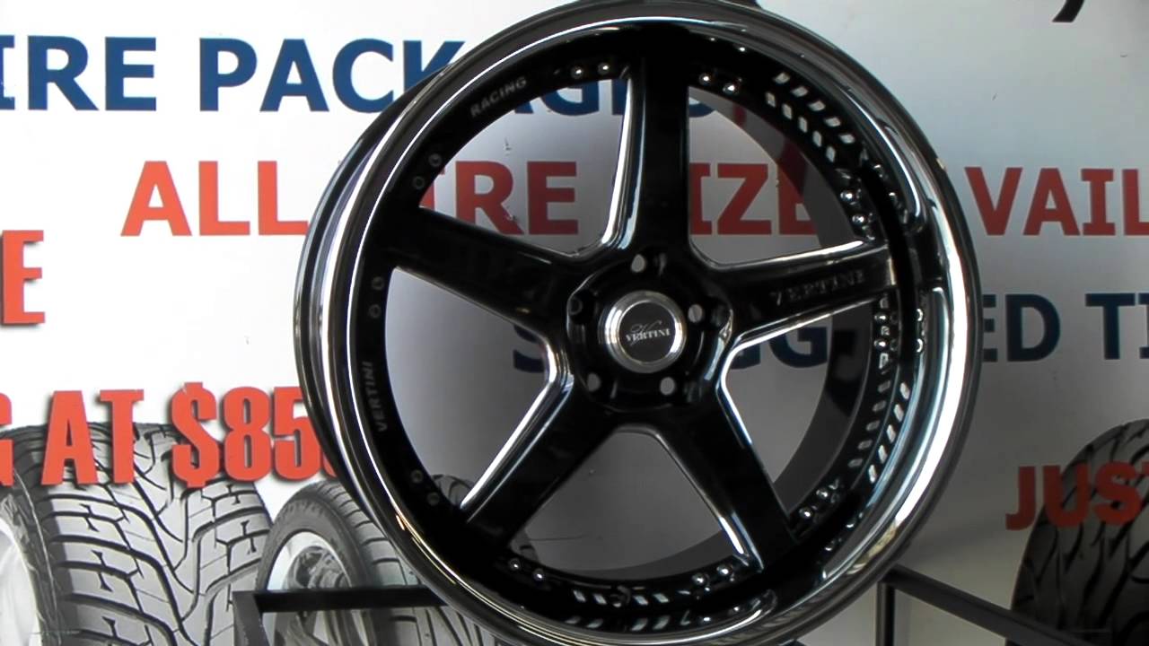 www.DUBSandTIRES.com 20 inch Vertini Drift Luxury Racing wheels Black Chrome Lip rims and tires
