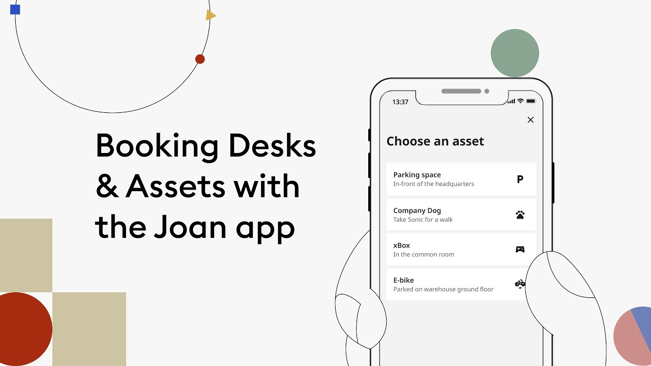 Book desks and reserve any company asset with the Joan app