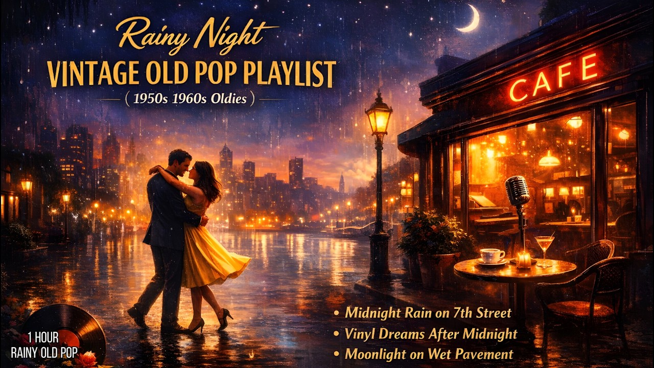 Rainy Night Vintage Old Pop Playlist (1950s 1960s Oldies)