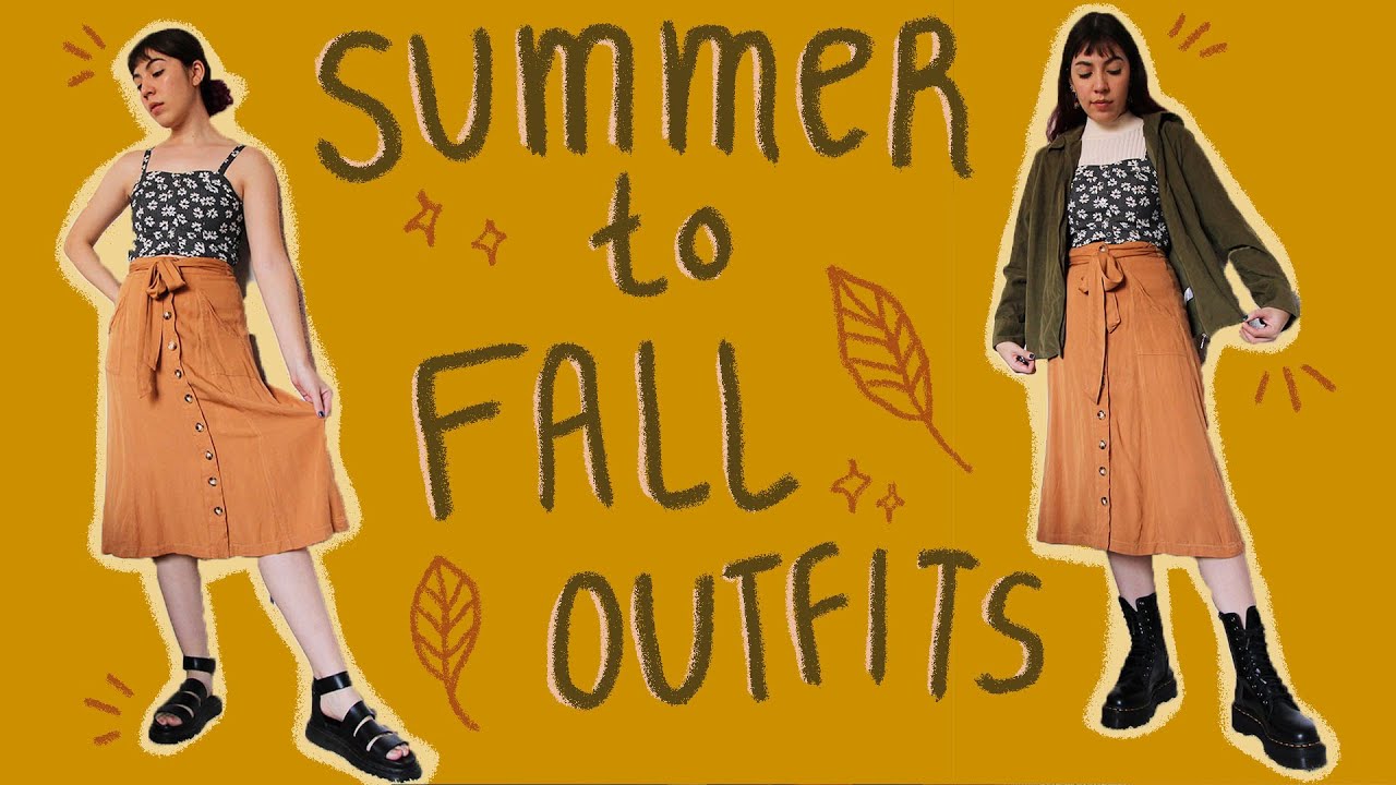 🍂 Styling Summer Clothes for Fall 🍂Thrifted Fall Outfits