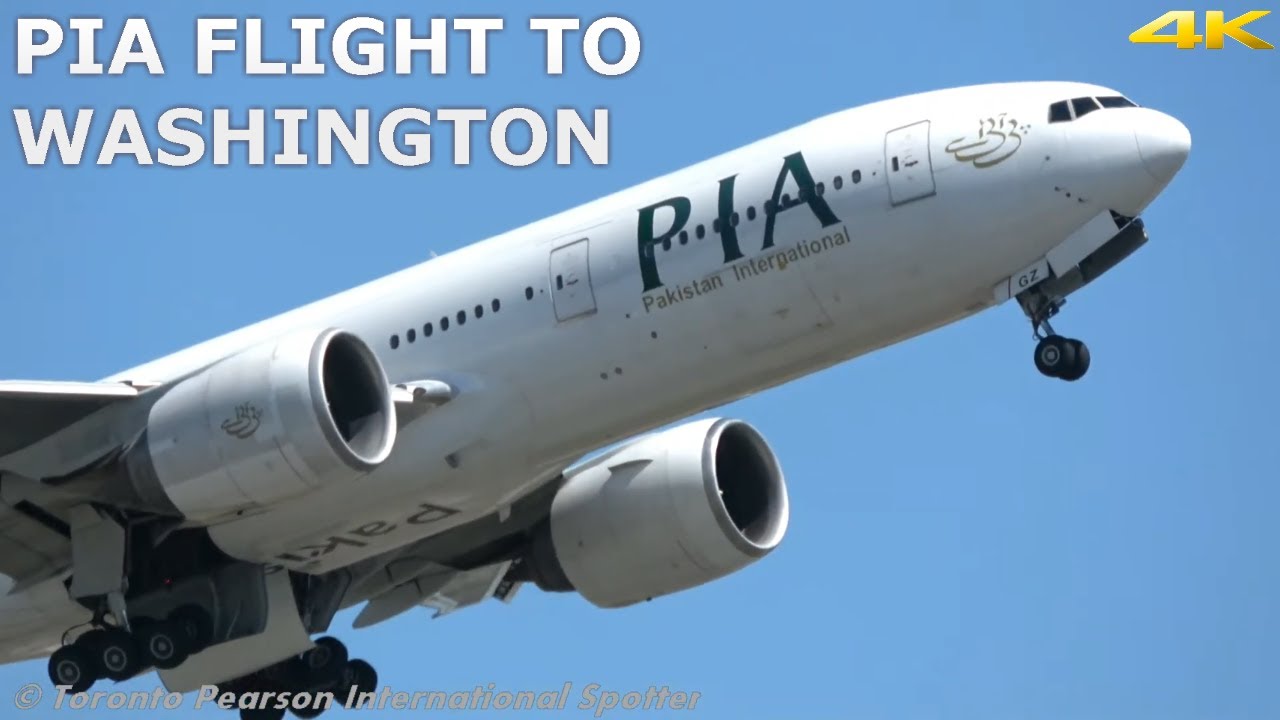 Pakistan Int'l Airlines 777-240(LR) Flight To Washington | AP-BGZ | Departure From Toronto Pearson