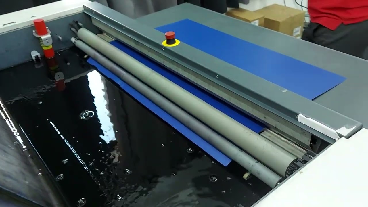 (Ctp) Computer to plate inside view working in kodak machine