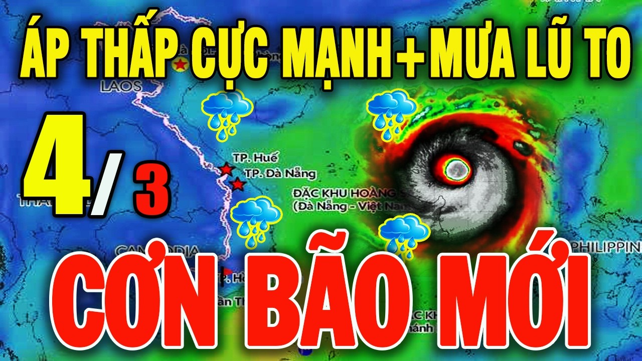 🔴[Trực Tiếp] TIN BÃO KHẨN 4/3: Áp thấp , gió mạnh,mưa rét diện rộng#baoso1 #thoitiet